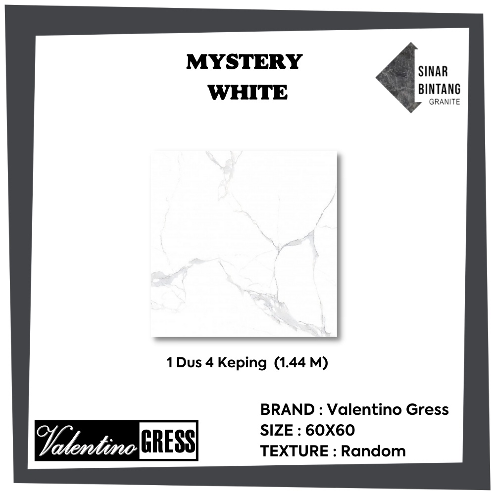 Granit 60 X 60 | Granit Lantai Mystery White VALENTINO GRESS