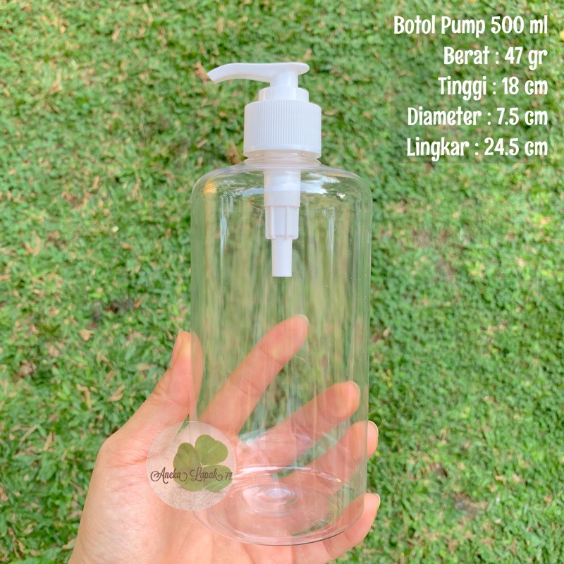 Botol lotion pump 500 ml