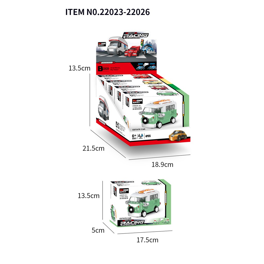 Mainan Edukasi balok mobil mobilan/Bricks Mobil