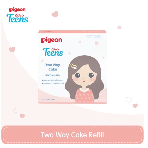 PIGEON Teens Refill Two Way Cake 14Gr / Refill Bedak Padat Mengandung Foundation