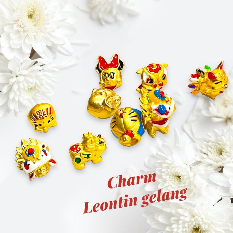Charm untuk gelang//leontin untuk gelang//perhiasan lapis emas