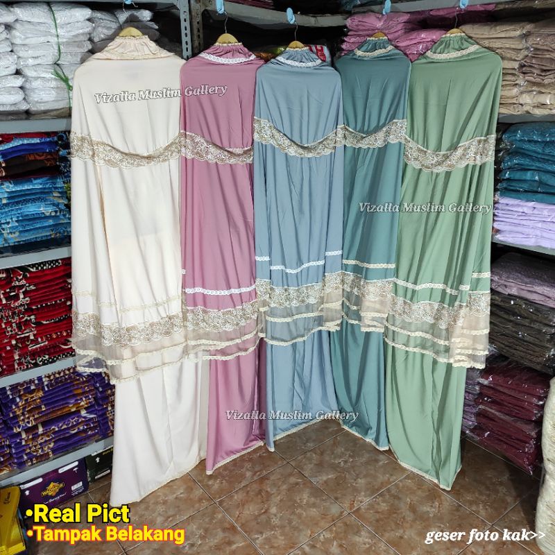 Mukena Premium Model Andin /Mukena Soft Silk /Mukena Tas Behel