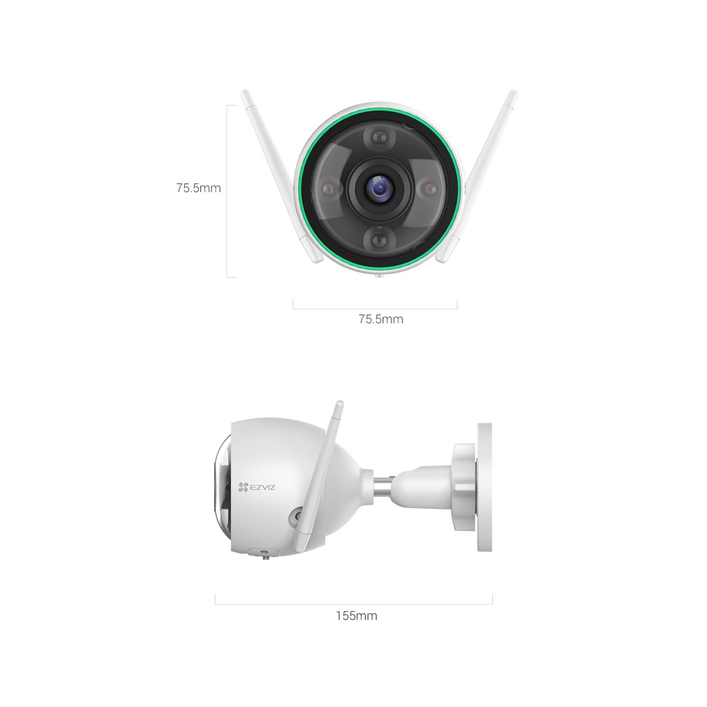 EZVIZ C3N Outdoor Smart wifi Camera Full HD 2MP - IP CAM Wireless 1080p - Cctv Wi-fi