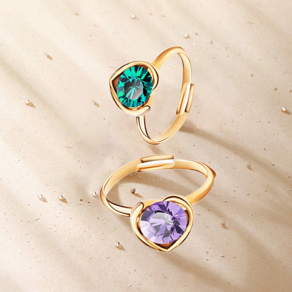 Hu Hu Hu Hu Hu Alat Bantu Pasang Kacamata♡ 4pcs / Set Kalung Anting Cincin Gelang Desain Hati Aksen Glitter Kristal Imitasi Bahan Alloy Gaya Vintage Untuk Pesta