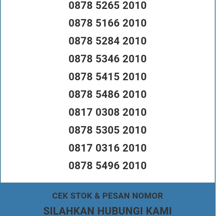 Nomor cantik XL murah tahun lahir 2010 XL dan AXIS T5888-100