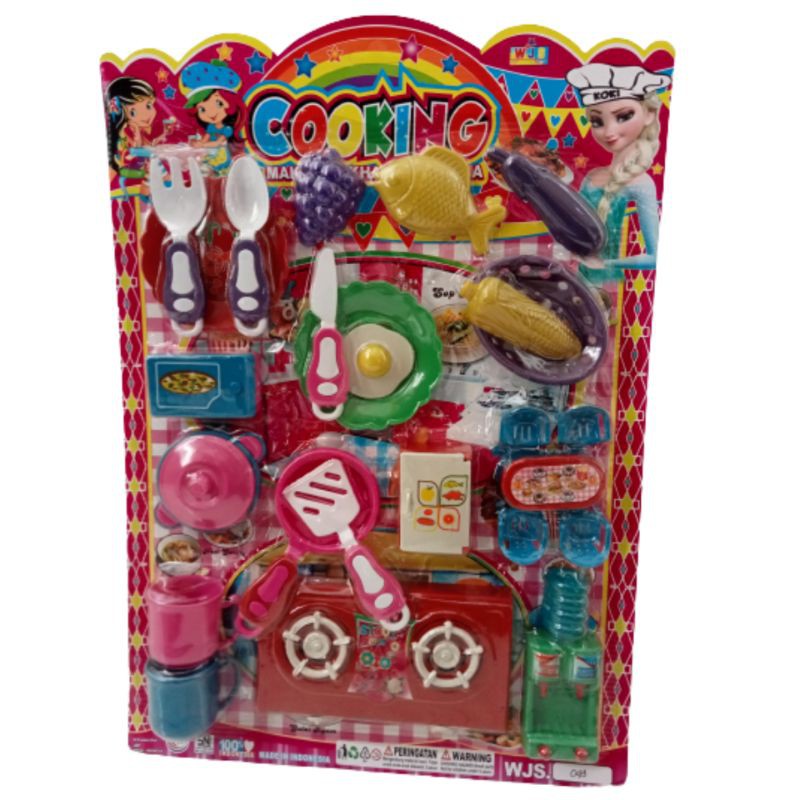 WJS 093 - Mainan masak masakan kompor 2 tungku WJS093