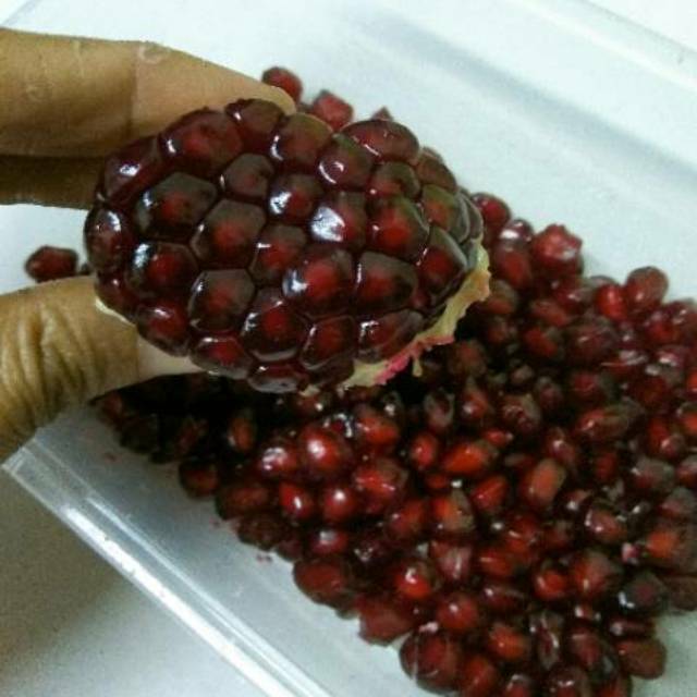 

Biji Delima Merah | Daging Delima Segar Siap Makan Dikemas Vacuum Beku
