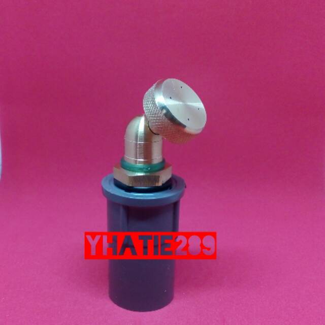 Spuyer Nozzle Nozel 4 mata kabut kuningan Untuk Sarang Rumah walet budidaya jamur atau kandang ayam
