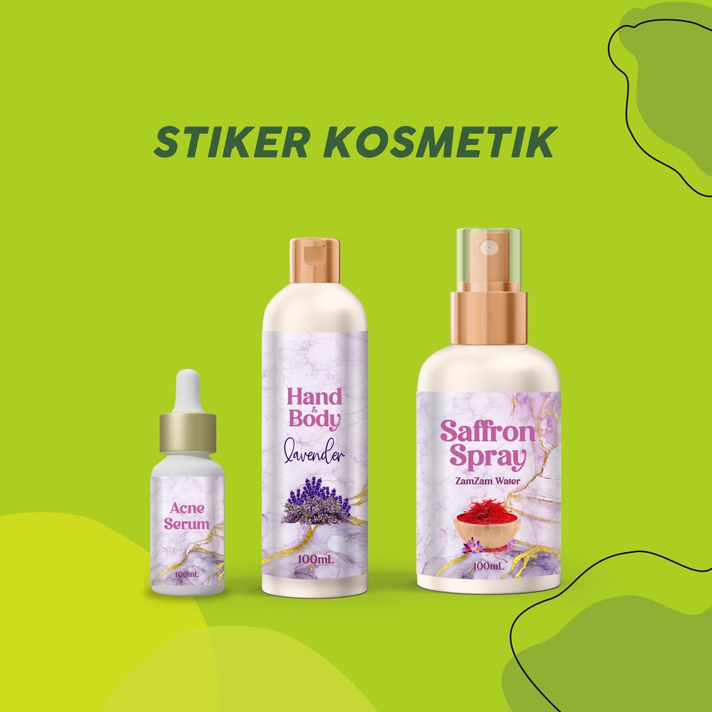 

STIKER LABEL KOSMETIK/ SKINCARE/ SERUM/ CREAM HOMEMADE CUSTOM UKURAN SUDAH PUNYA DESAIN