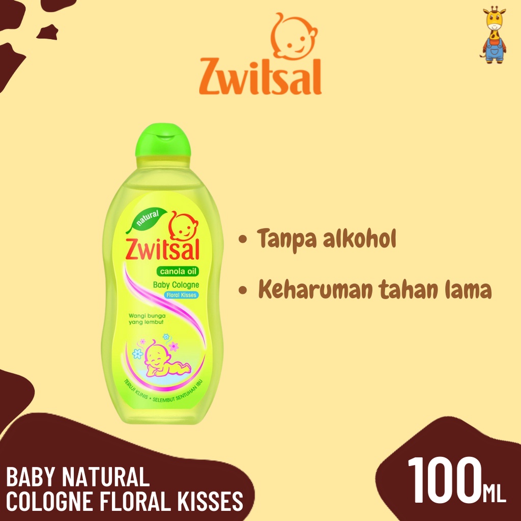 Zwitsal Baby Natural Cologne Floral Kisses 100ml - Parfum Bayi