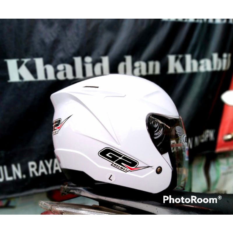HELM semi DINAMIC G2 OPTIMAX PAKET GANTENG SPOILER-PUTIH