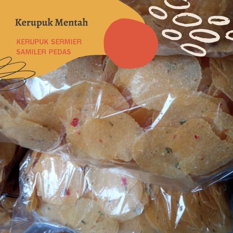 

[ 1 KG ] KERUPUK SERMIER SAMILER PEDAS / KRUPUK SERMIER MENTAH