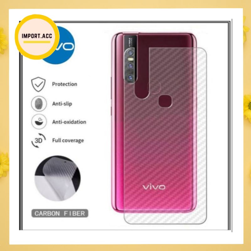 Skin Carbon VIVO V11pro, V11i, V5, V5+ Anti Gores Belakang Skin Back 3D [IMPORT]