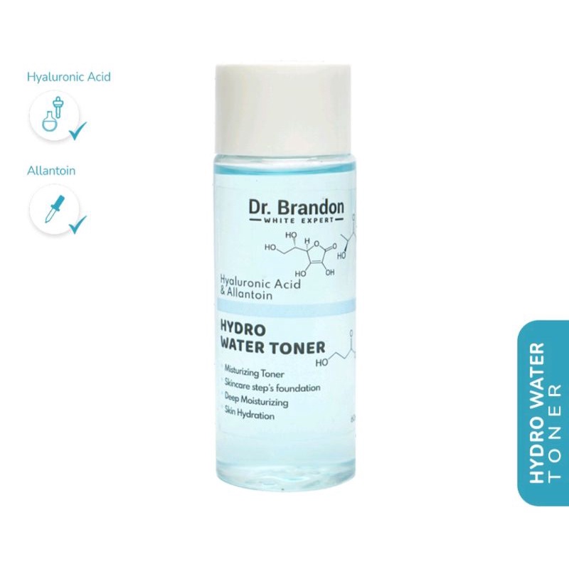 Dr. Brandon HYDRO WATER TONER (With Hyaluronic Acid &amp; Allantoin) 60ml