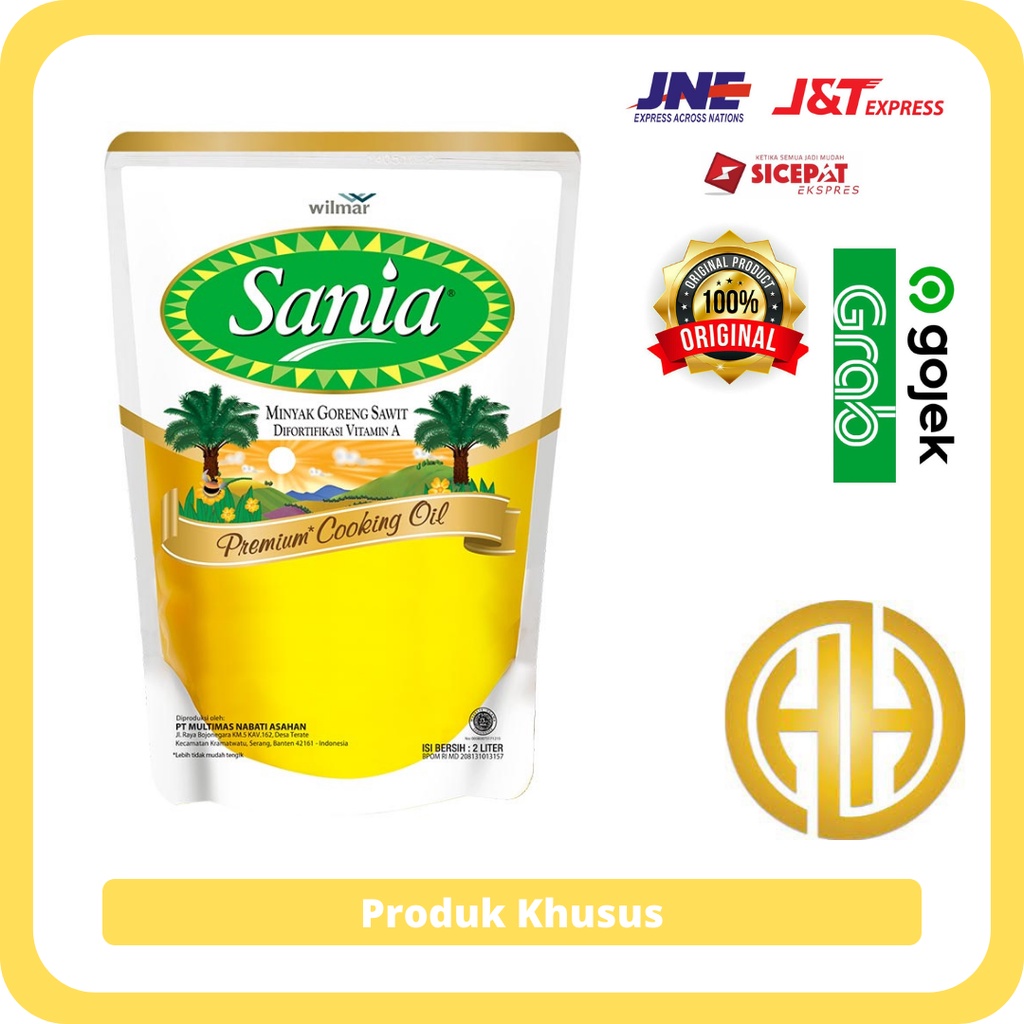 SANIA Minyak Goreng Sania 2 Liter dan 1 Liter, Sania 2L / 1L Per Pounch