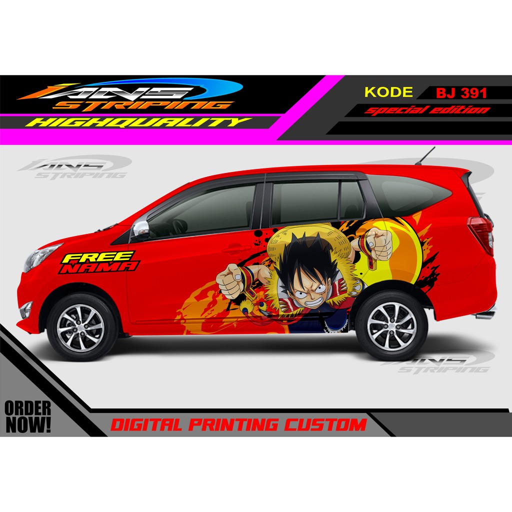 STICKER MOBIL SIGRA, AVANZA, DATSUN / DECAL STICKER MOBIL / VARIASI STIKER MOBIL SAMPING