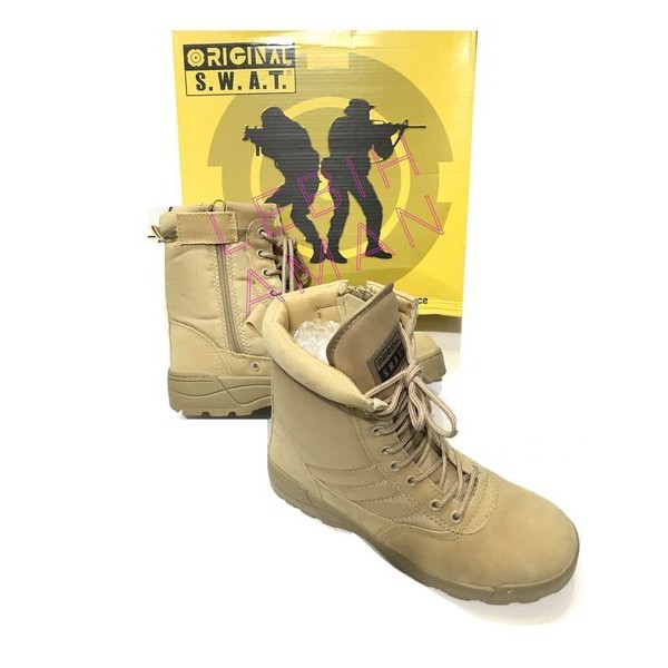 Sepatu Army Original SWAT 8&amp; 34 Tactical Boots Import Airsoft Outdoor TOP