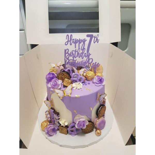 

purple birthday cake