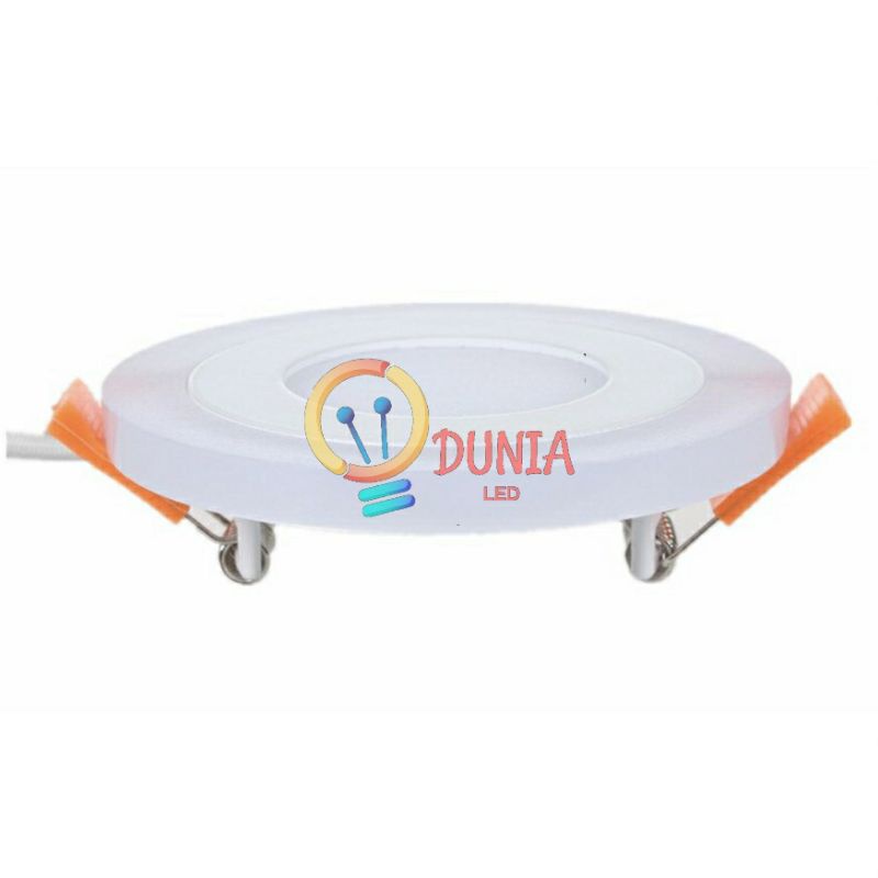 Panel Down light LED 2 Warna 6+3 Watt Inbouw Bulat