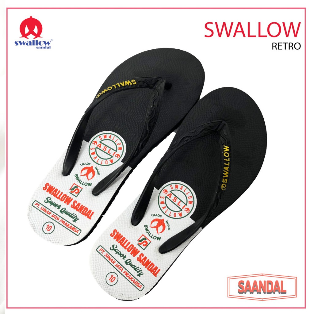 Sandal Jepit Wanita Swallow Retro Ladies Asli Tidak Licin (BISA SATUAN)