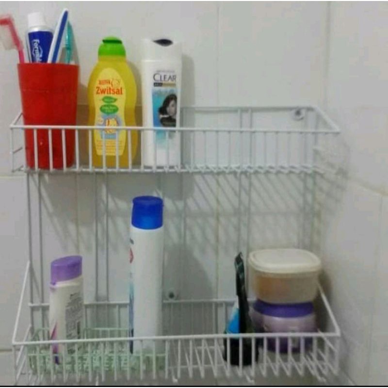 Rak Dinding kamar mandi tempel tembok ,rak dapur, rak bumbu