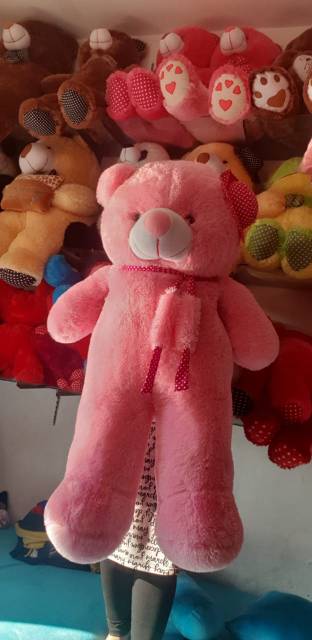 Boneka teddy bear topi 1meter