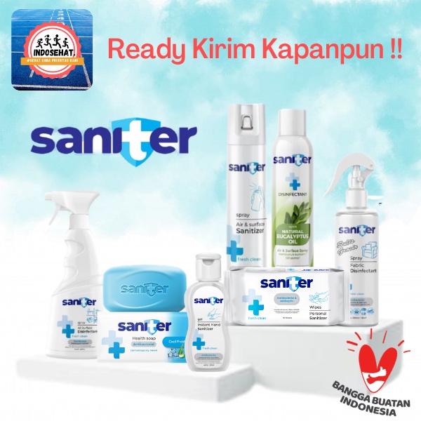SANITER Disinfectant Anti Bacterial Hand Sanitizer - Disinfektan Anti Bakteri Saniter All Variant