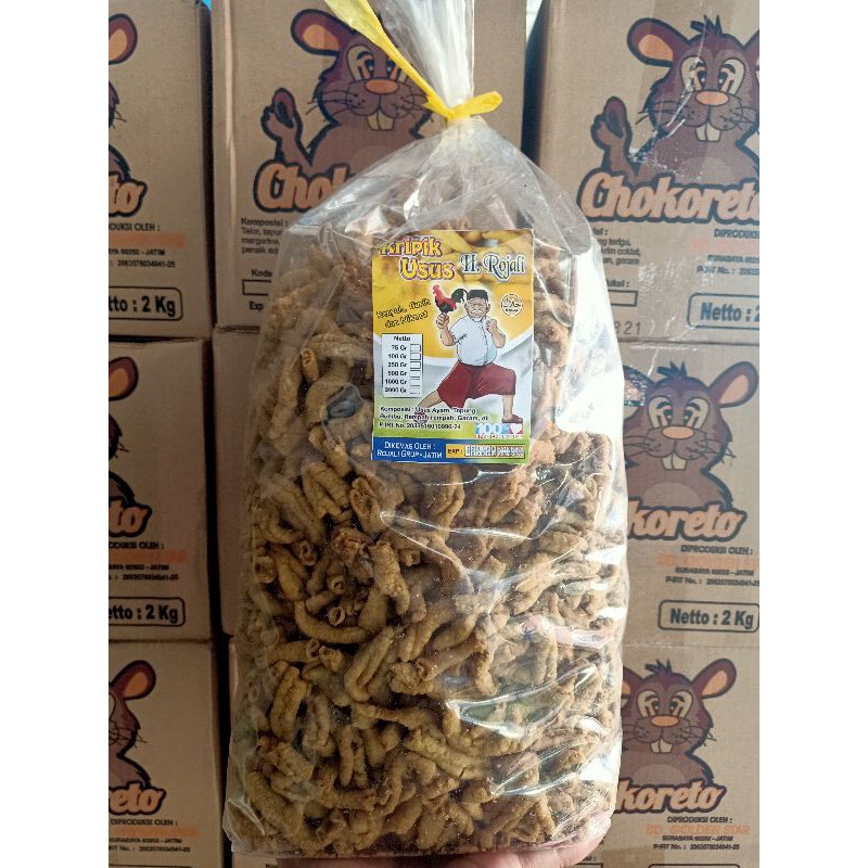 

Keripik Usus Ayam H. Rojali 2kg curah | snack kiloan | kripik usus kiloan enak | cemilan enak