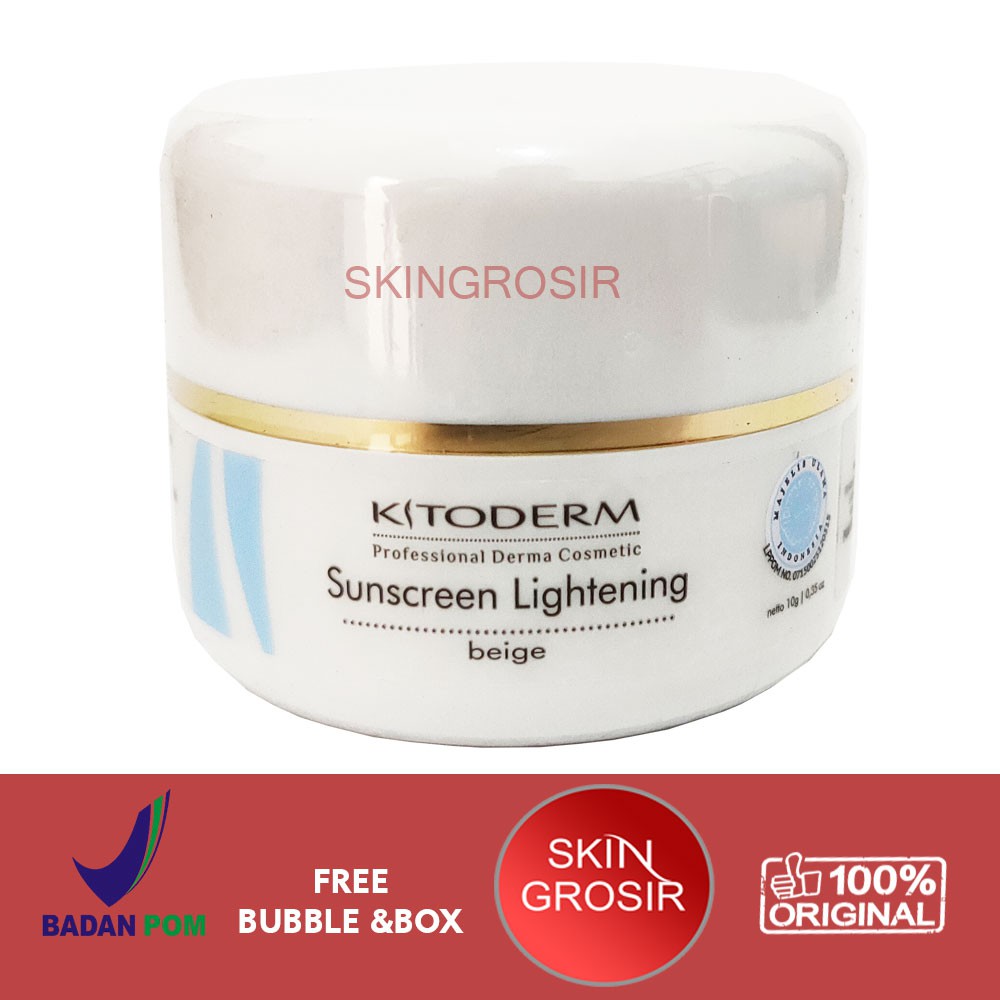[READY STOCK] Kitoderm Sunscreen Lightening BEIGE 10gr Original / Krim
Tabir Surya BPOM GROSIR