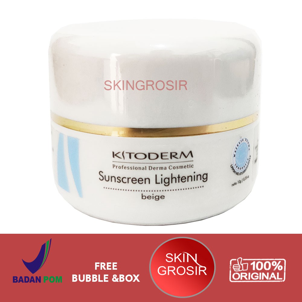 [READY STOCK] Kitoderm Sunscreen Lightening BEIGE 10gr Original / Krim Tabir Surya BPOM GROSIR