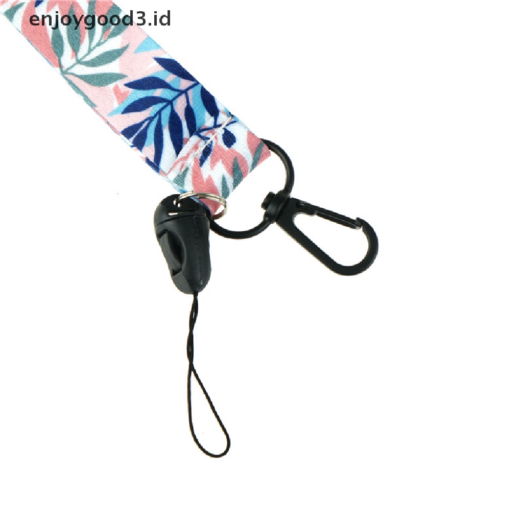 Rready Stock Tali lanyard Motif Daun Untuk Kartu ID / Handphone (ID)