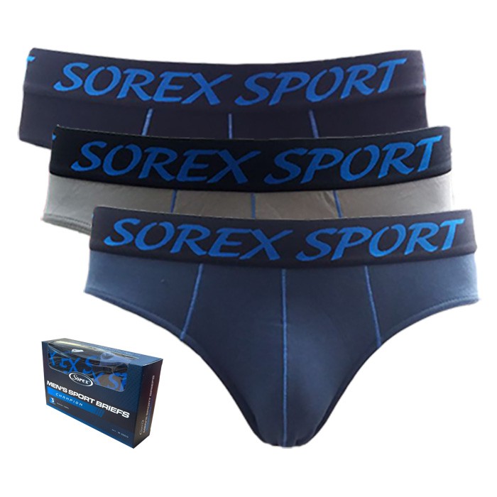 Celana Dalam Sorex Pria Man Sport LK M 3003 | CD Laki Laki Karet Boxer Sguna 3 pcs / 1 box