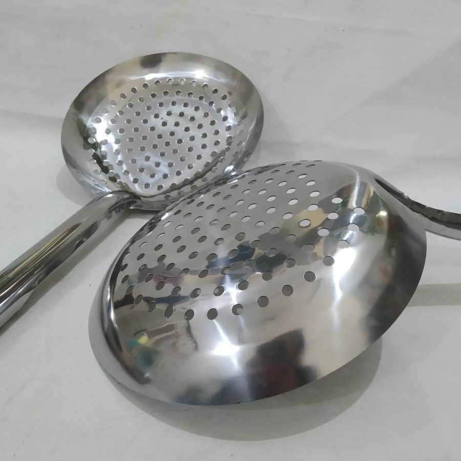 Saringan strainer Goreng gorengan lubang berlubang stainless steel