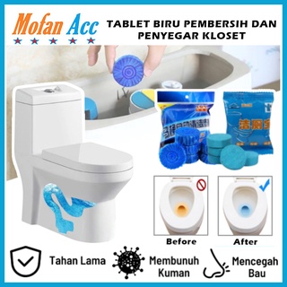 Tablet Biru Pembersih Toilet Penyegar Kloset 50g - Blue Cleaner Anti Bau Anti Jamur Sibiru Si Closet Bagus Obat Sterilisasi Kuman Sabun Flush Air
