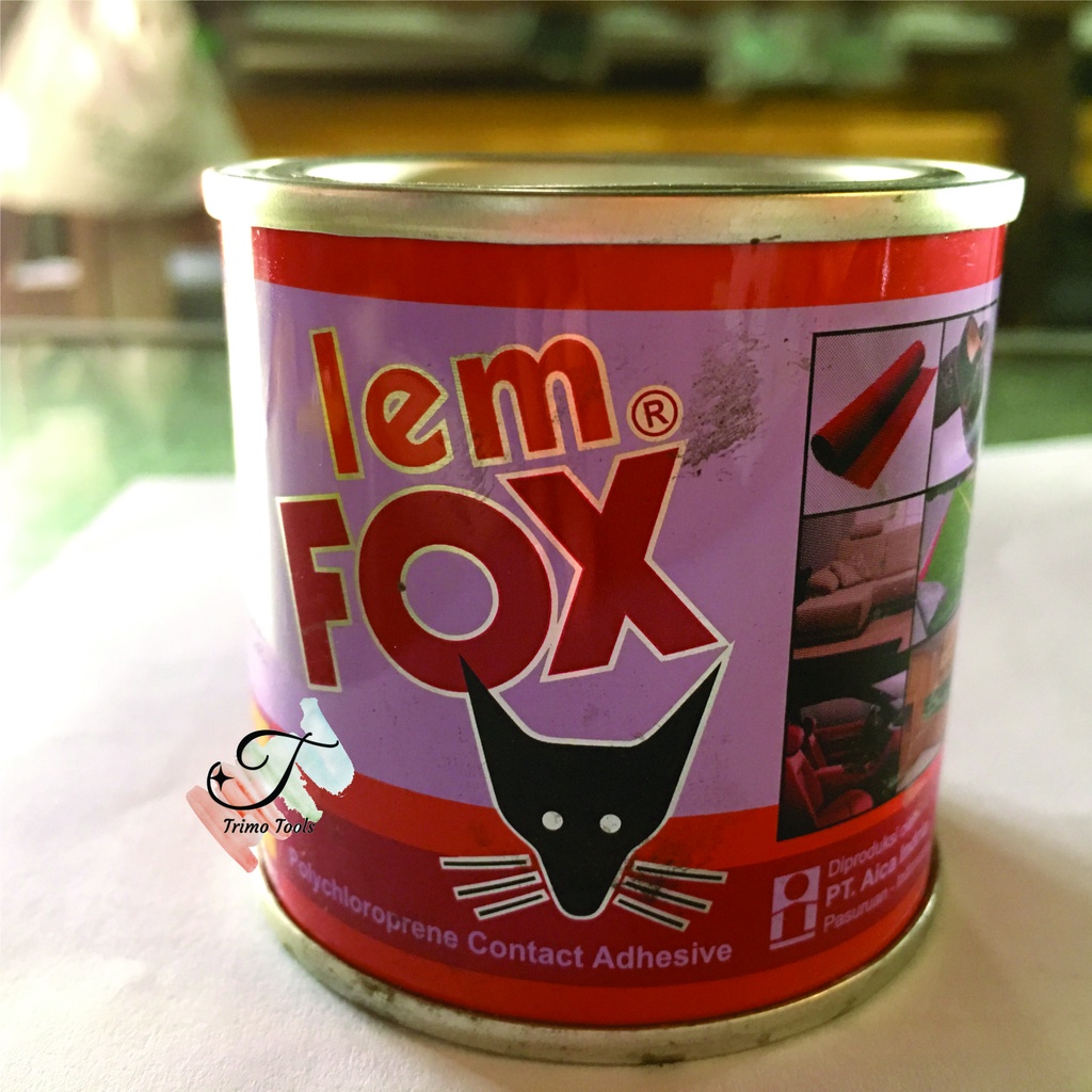 Lem Fox Kuning Kaleng Kecil 185 gr Lem Kayu Lem Sepatu