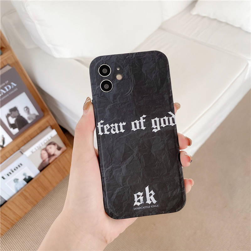 Casing Iphone 7 8 Plus 11 Pro Max 12 Pro Max Xs Max X Xr Se 2020 Iphone 12 Motif Fear God Fine Hole