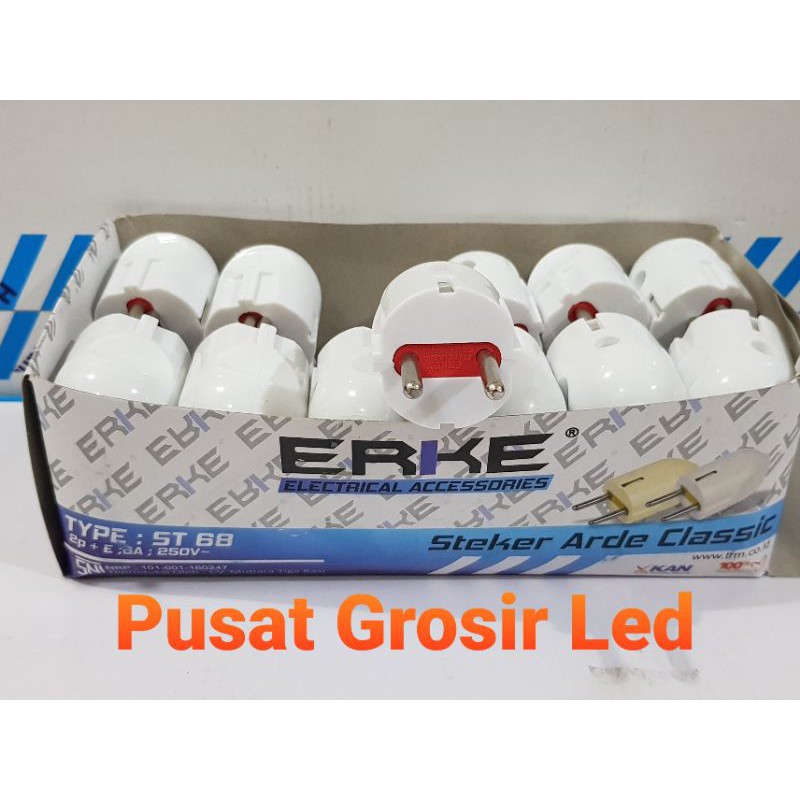 Paket 24 pcs Steker Arde Erke / 1 Box Colokan Bulat Erke