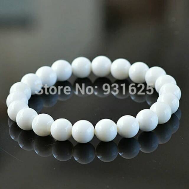 Gelang Batu Giok Putih Pria Wanita