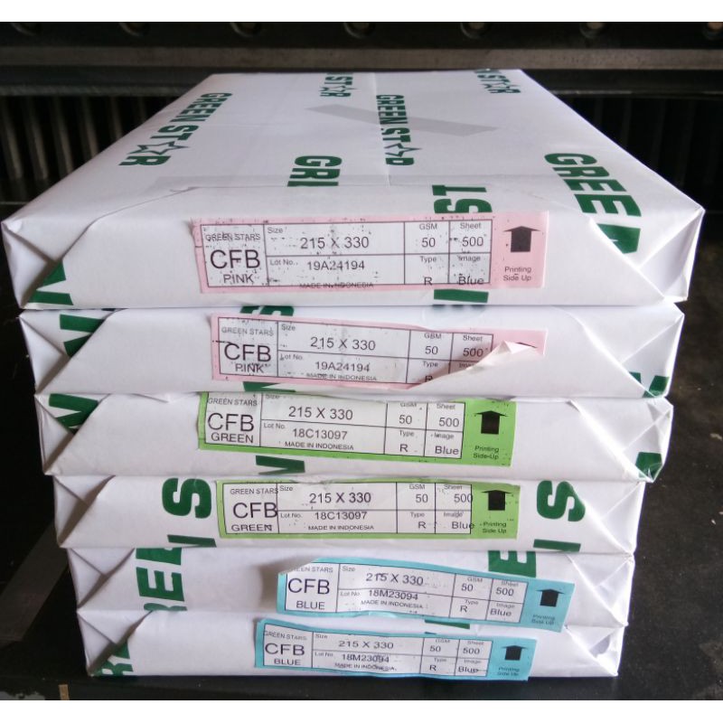 

Kertas NCR merk GREENSTAR Middle ukuran Folio