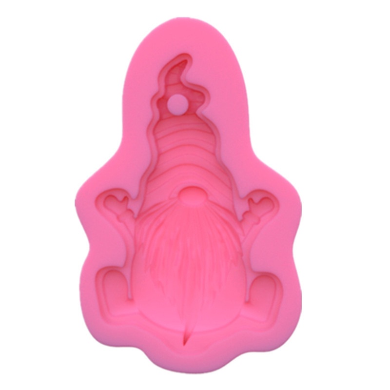 SIY  Gnome Keychain Resin Mold Lucky Gnome Santa Claus Pendant Silicone Resin Mold