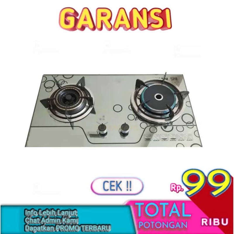 Kompor Tanam 2 Tungku Mix Bara Infrared Dan Gas Tornado