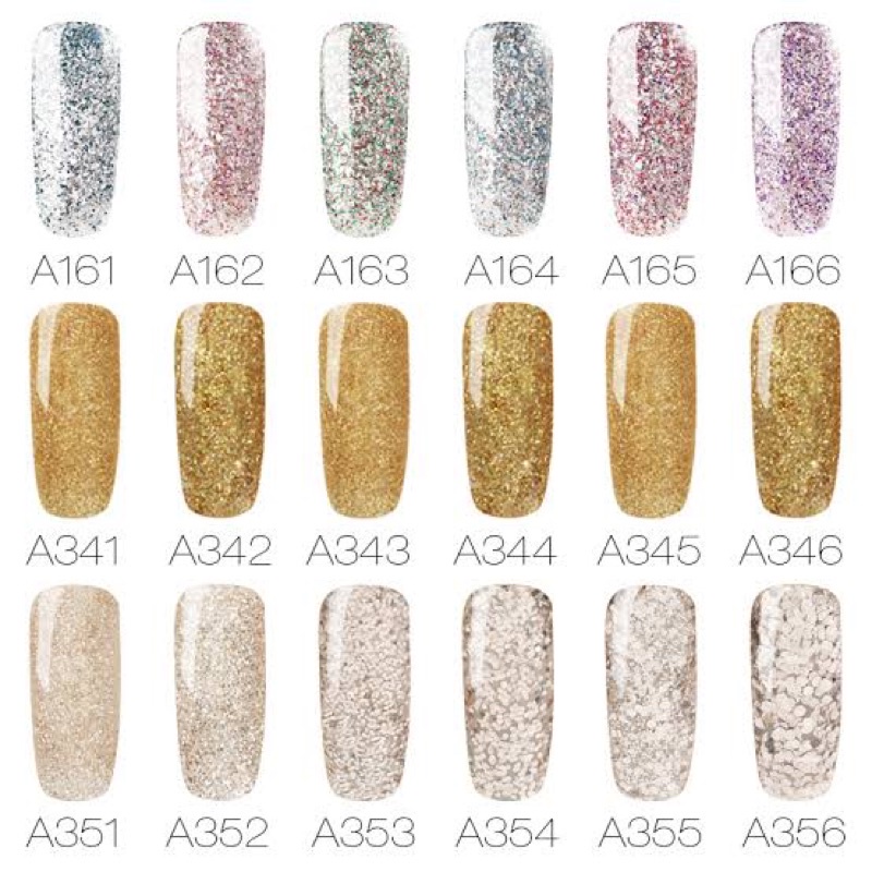 Rosalind Champagne Gold Glitter Series 7ml / Rosalind UV Gel Polish Champagne Gold Glitter / Kutek Gel / UV Gel Polish Glitter