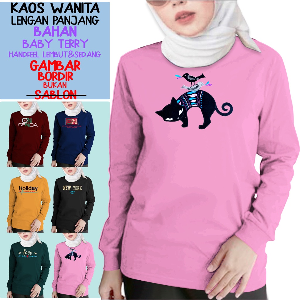 ATASAN  KAOS TANGAN PANJANG WANITA KAOS TANGAN PANJANG WANITA