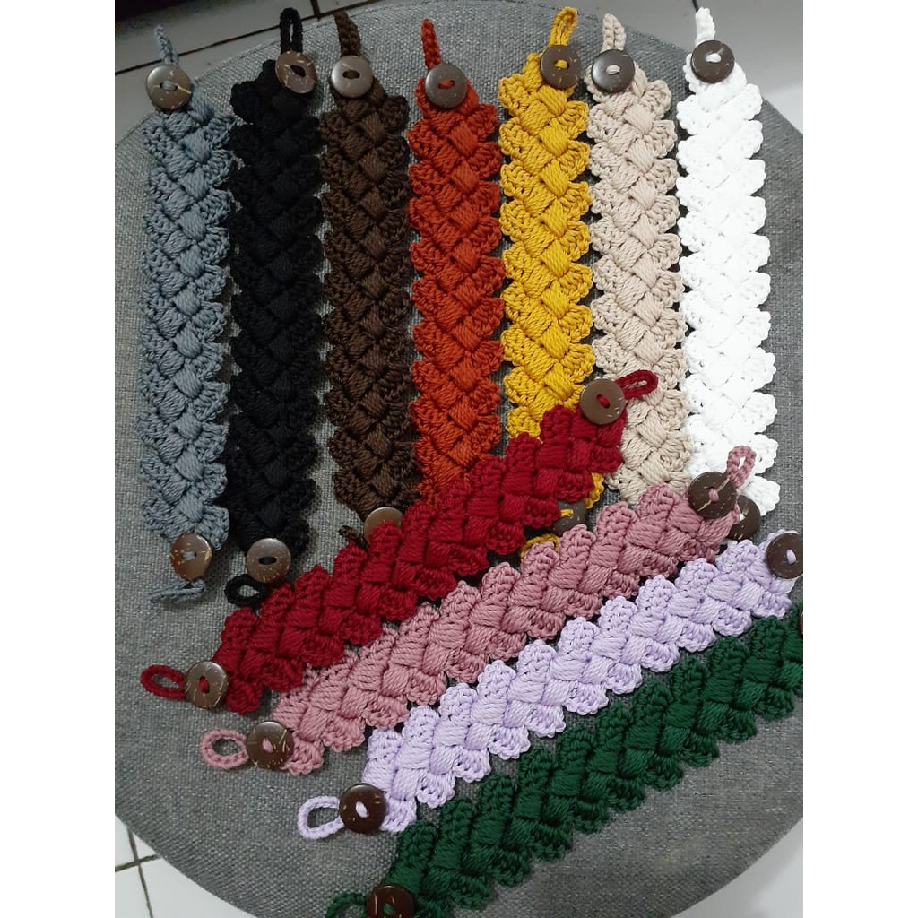 Konektor Masker Rajut Hijab Konektor Rajut Konektor Murah Grosir dan Eceran Handmade Bandung