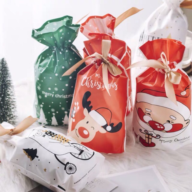 

Christmas goddie bag 5pcs kemasan cookies natal Motif lucu hadiah souvenir 5piece