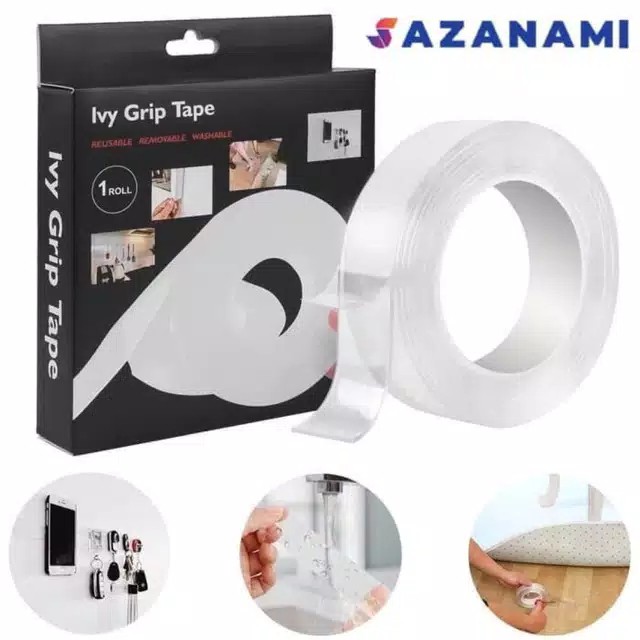 

5 METER IVY GRIP T3cmAPE NANO DOUBLE SIDED TAPE DOUBLE TAPE ACRYLIC 3CM X 5METER