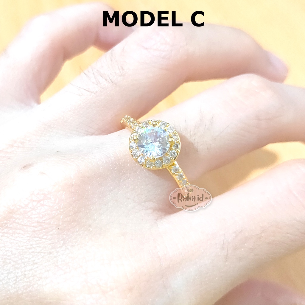 Cincin Wanita Cincin Dewasa Blink Blink Gold Aksesoris Perhiasan Wanita 1004