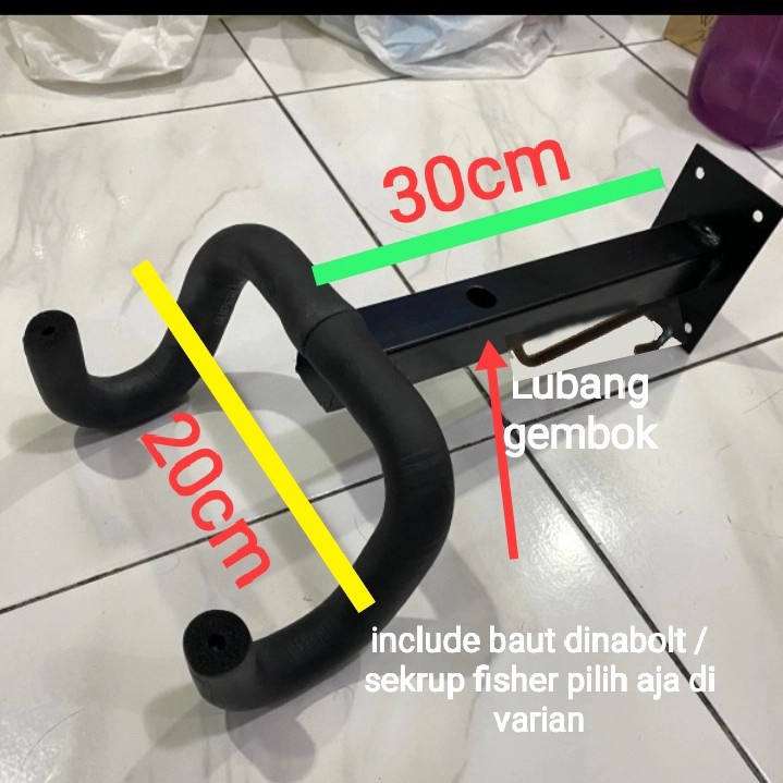 GANTUNGAN SEPEDA TERBARU - DENGAN GANTUNGAN HELM - FISHER &amp; SKRUP - DYNABOLT