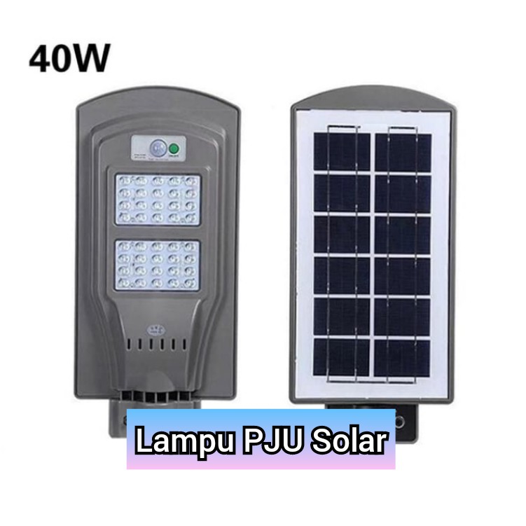 Lampu jalan PJU LED tenaga surya solar cell 40 watt 40w 40watt garansi
