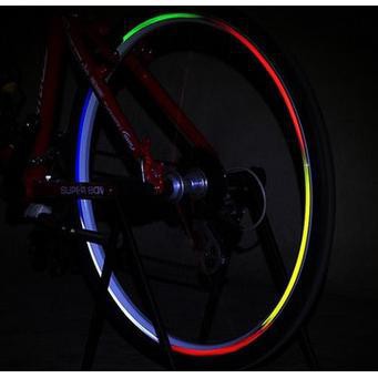 RGB Bicycle Wheel Reflective Sticker Ban / Stiker Roda Sepeda 8 Strip A-0001 DBF Grab Medan